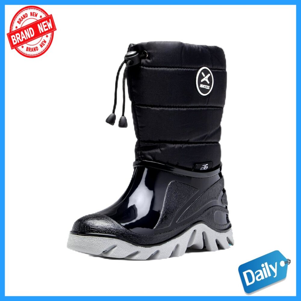 Kids Winter Snow Boots Waterproof Insulated Cozy Fleece Lined Slip-On Style